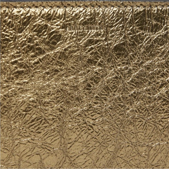 All Saints Fetch Leather Phone Wristlet in Gold